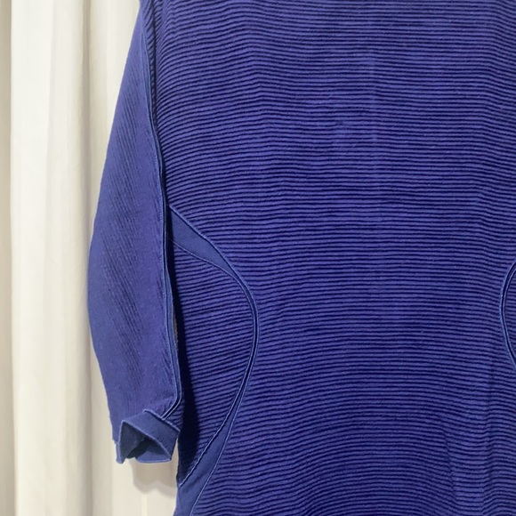 Giorgio Armani Blue Ribbed Mini Dress - Picture 2 of 7